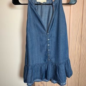 Chambray Peplum top
